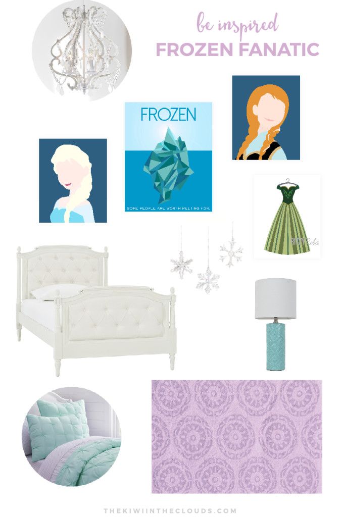Frozen Bedroom Idea For Girls | Is your little girl obsessed with Disney's Frozen? If so, click through for all the details on decorating a classy and cute bedroom plus download 2 FREE Elsa + Anna printables. 