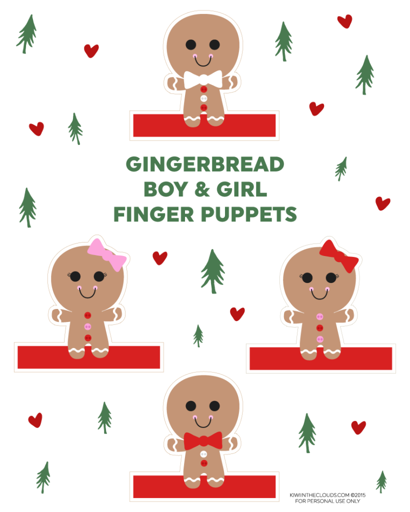 FREE Printable Gingerbread Man Puppet | Do you need an easy way to entertain your little one's while making your world famous Christmas dinner? Then click through to download your free printable today. 