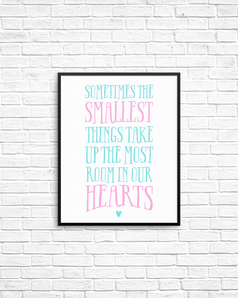 Winnie The Pooh FREE Printable Quote | Click to download an 8x10 copy of your own to hang in your baby girl's nursery. 