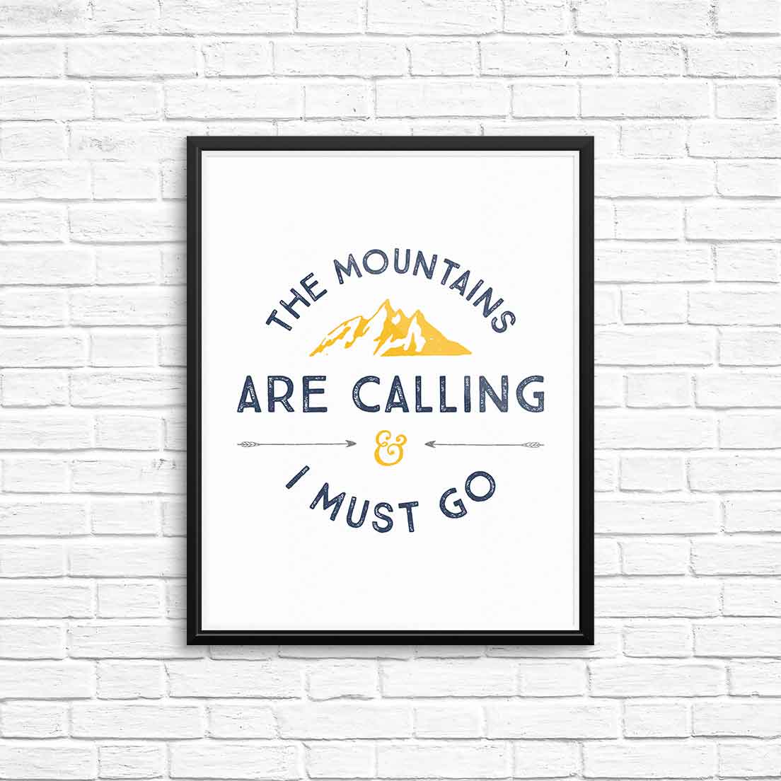 The Mountains Are Calling & I Must Go | Download this FREE printable 8x10 wall art to add a bit of rustic, outdoor charm to any room. Pinning for later! 