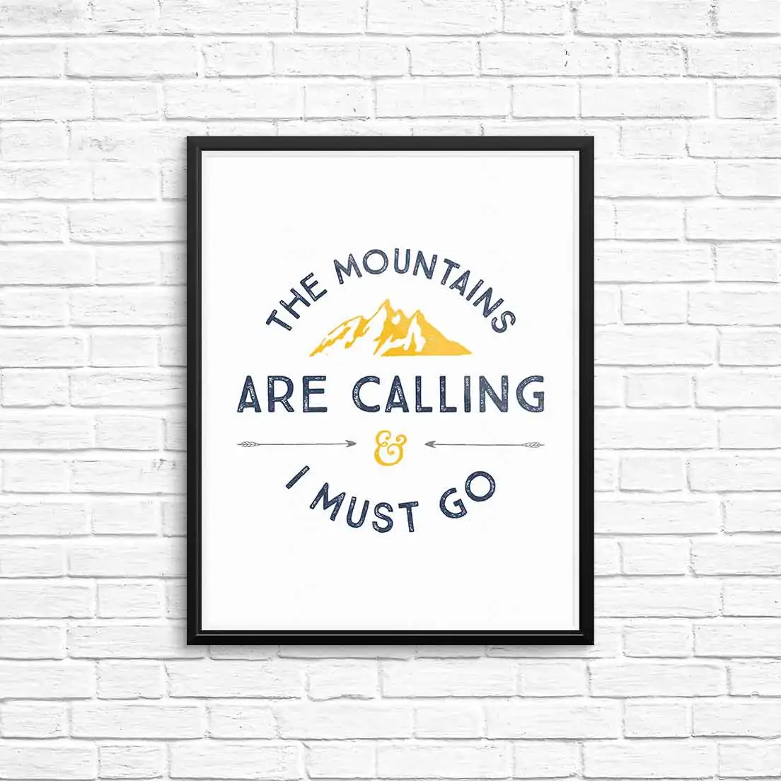 The Mountains Are Calling & I Must Go | Download this FREE printable 8x10 wall art to add a bit of rustic, outdoor charm to any room. Pinning for later! 