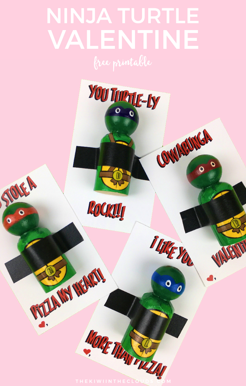 Ninja Turtle Valentines Free Printable
