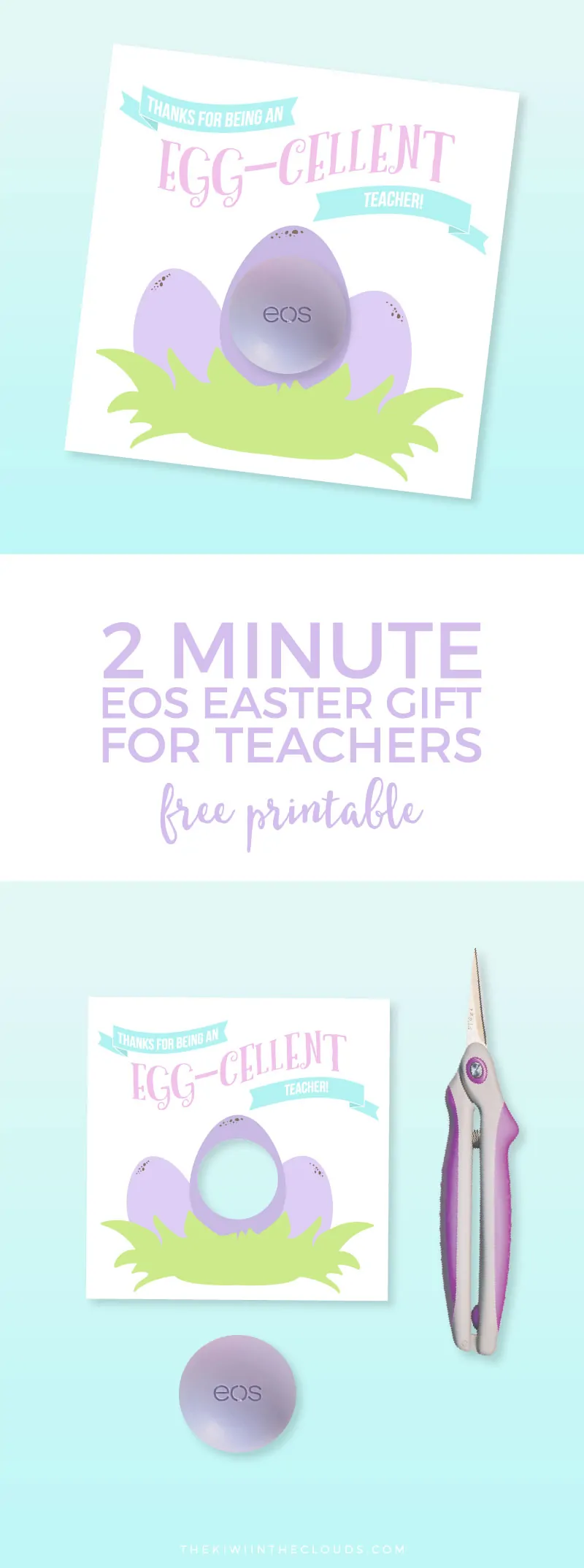 Easy Easter Gift for Teacher | Come enjoy your free download and make your kid's teacher a cute Easter gift in two minutes flat. Click through to download today! 