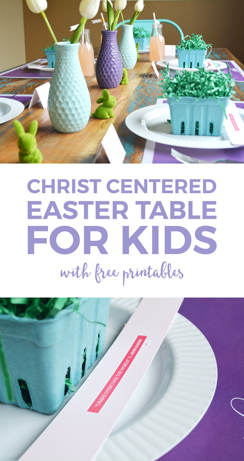 Christ Centered Easter For Kids | Keep Christ the focus of your celebration with these scripture based free printables and symbolic Easter basket idea for kids to retell the story of Easter. 