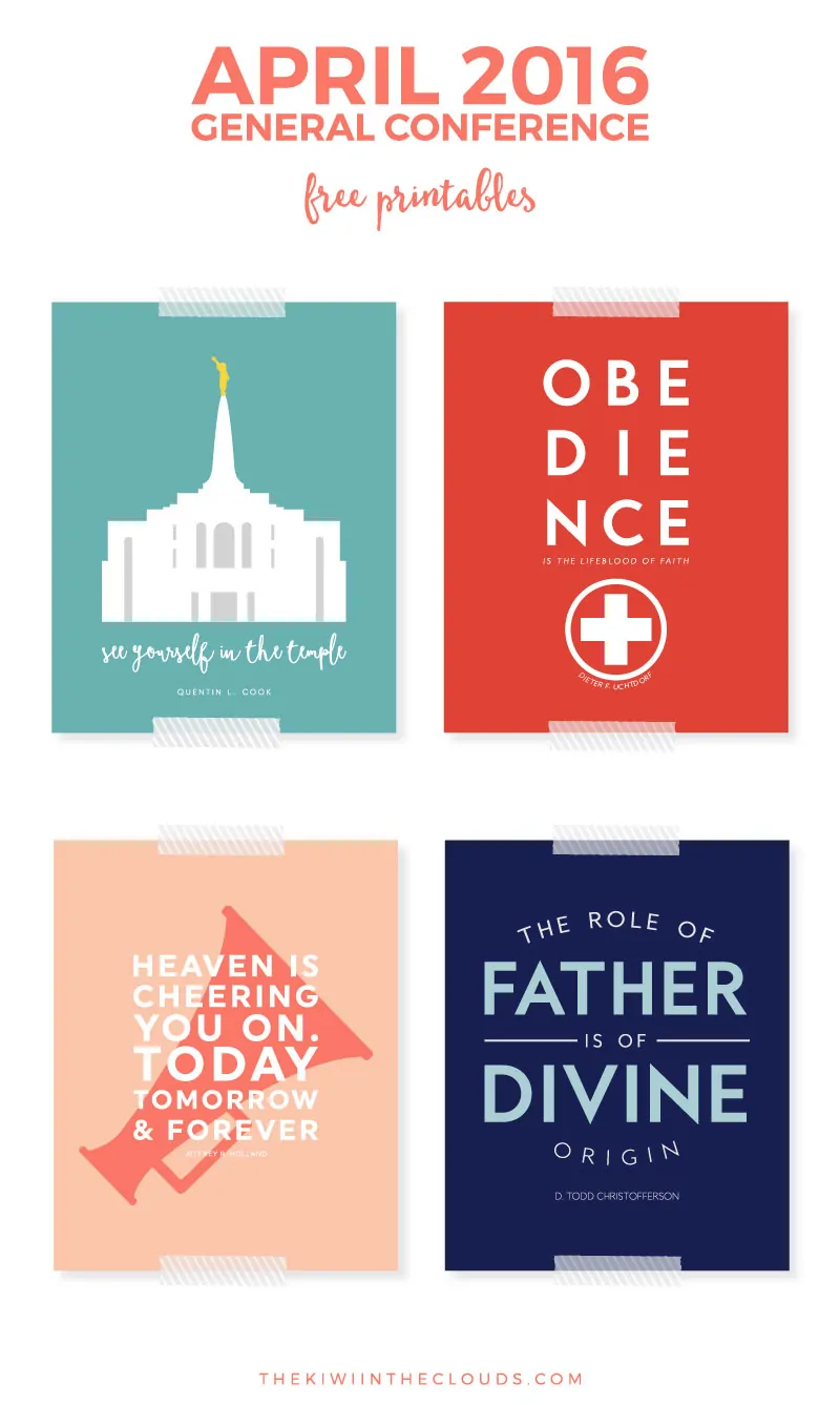 Looking for a way to add a modern twist on LDS quotes? Then these free 8"x10" printables from April 2016 General Conference are exactly what you need. Print them out and have them hanging in your home in no time flat!