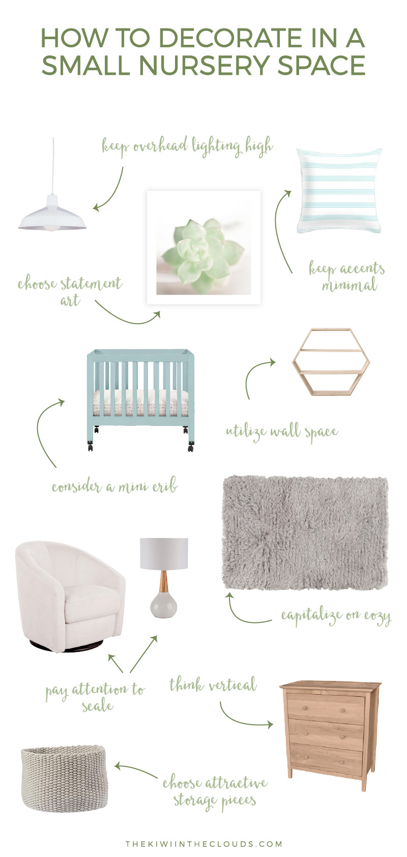 Are you struggling to plan a small nursery for your baby, but you're stumped on how to maximize the space you have? Make it easier on yourself by learning these 9 simple steps to decorating a small nursery. 