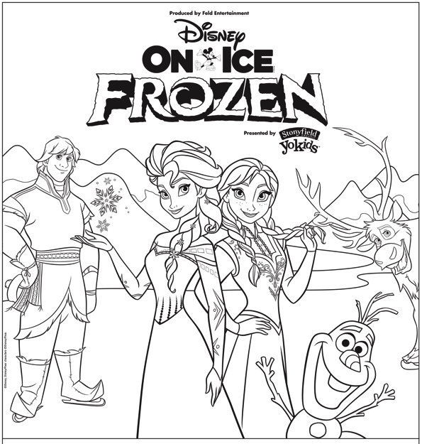 Frozen on Ice coloring page 