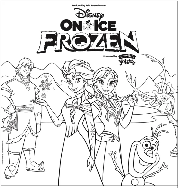 Frozen on Ice coloring page 