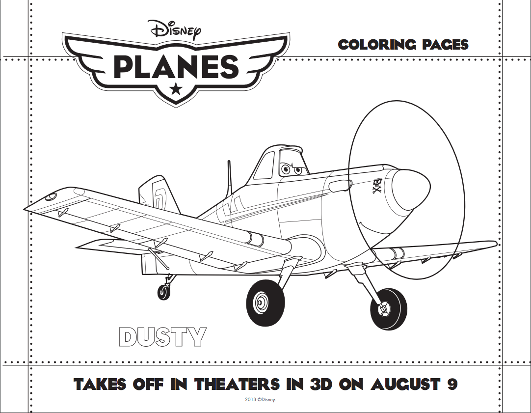 Dusty coloring page 