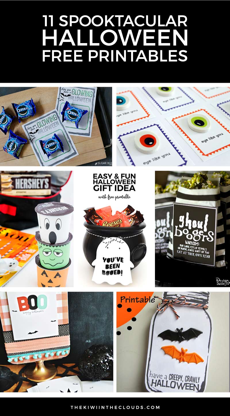 Treat your family to these fun and kid friendly Halloween printables. There's Halloween bingo cards, festive wall art, cute Halloween neighbor gift ideas, treat printables and more! 
