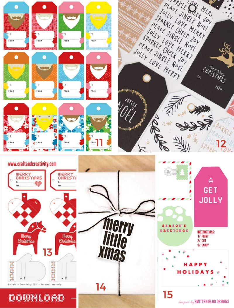 The ultimate guide to free Christmas printables. Tons of free printable gift tags, wall art, treat toppers and more! 
