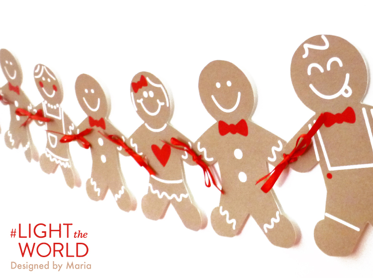 Paper Gingerbread House Printable | Christmas Printables | #lighttheworld