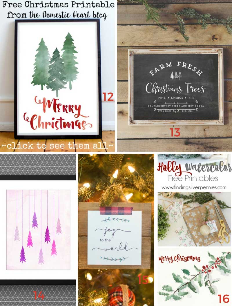 Over 200 free Christmas printables available! Anything you need from decorations, to gift tags, to wrapping paper and more! 