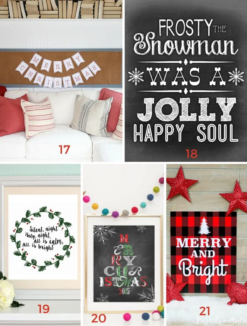 Over 200 free Christmas printables available! Anything you need from decorations, to gift tags, to wrapping paper and more!