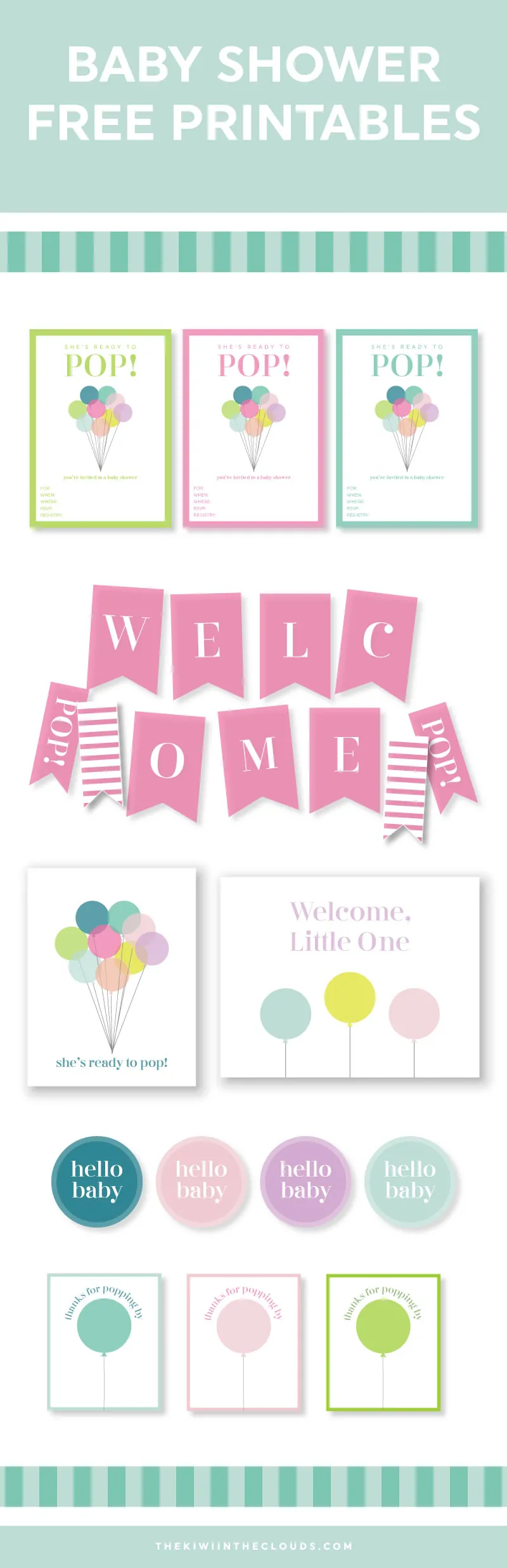 Ready To Pop Baby Shower Printables | Free Printables | Baby Shower Ideas | Baby Gear