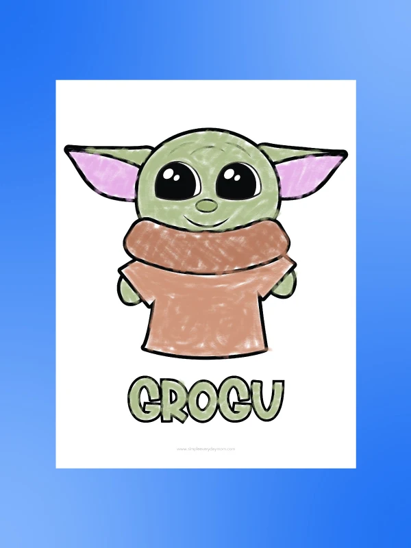 Grogu coloring pages