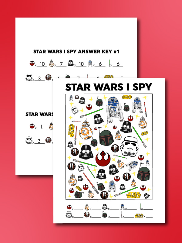 Star Wars I Spy printables