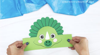 Dinosaur Headband Craft For Kids [Free Template]