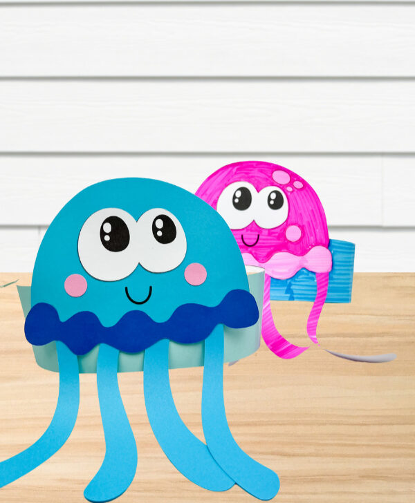 2 jellyfish headband crafts