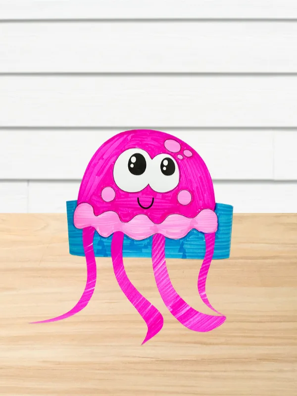 pink jellyfish headband craft