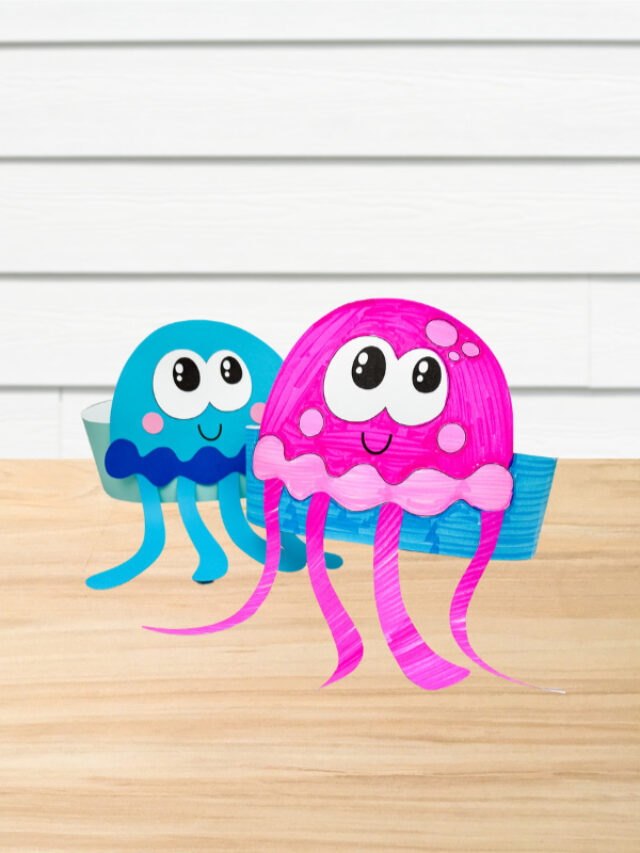 Jellyfish Headband Craft For Kids [Free Template] Story