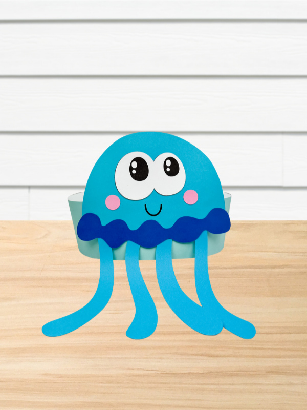 blue jellyfish headband craft