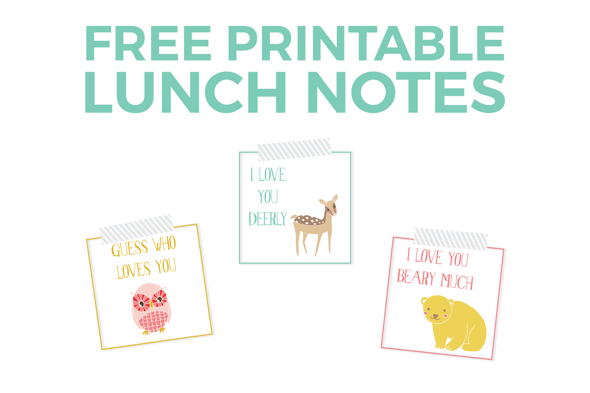 free printable lunch notes