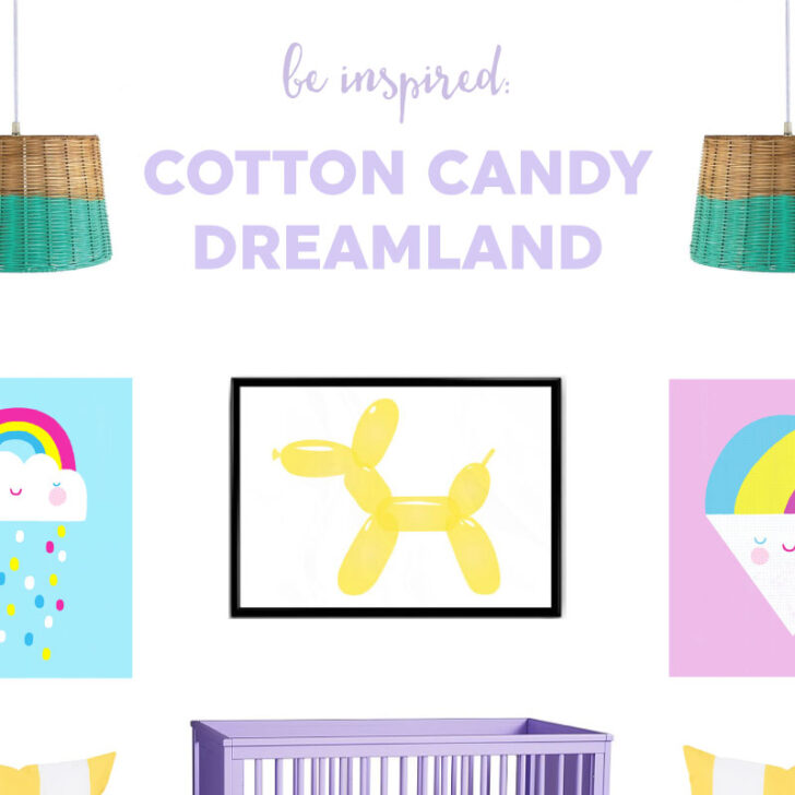 Cotton Candy Dreamland Nursery | This bright pastel nursery is perfect for brightening your little one's day.