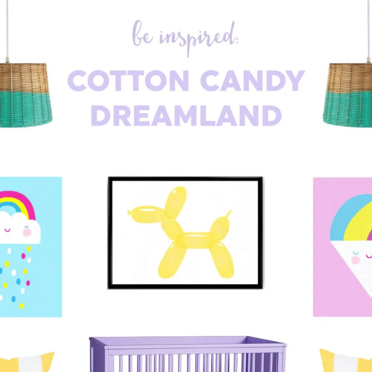 Cotton Candy Dreamland Nursery | This bright pastel nursery is perfect for brightening your little one's day.