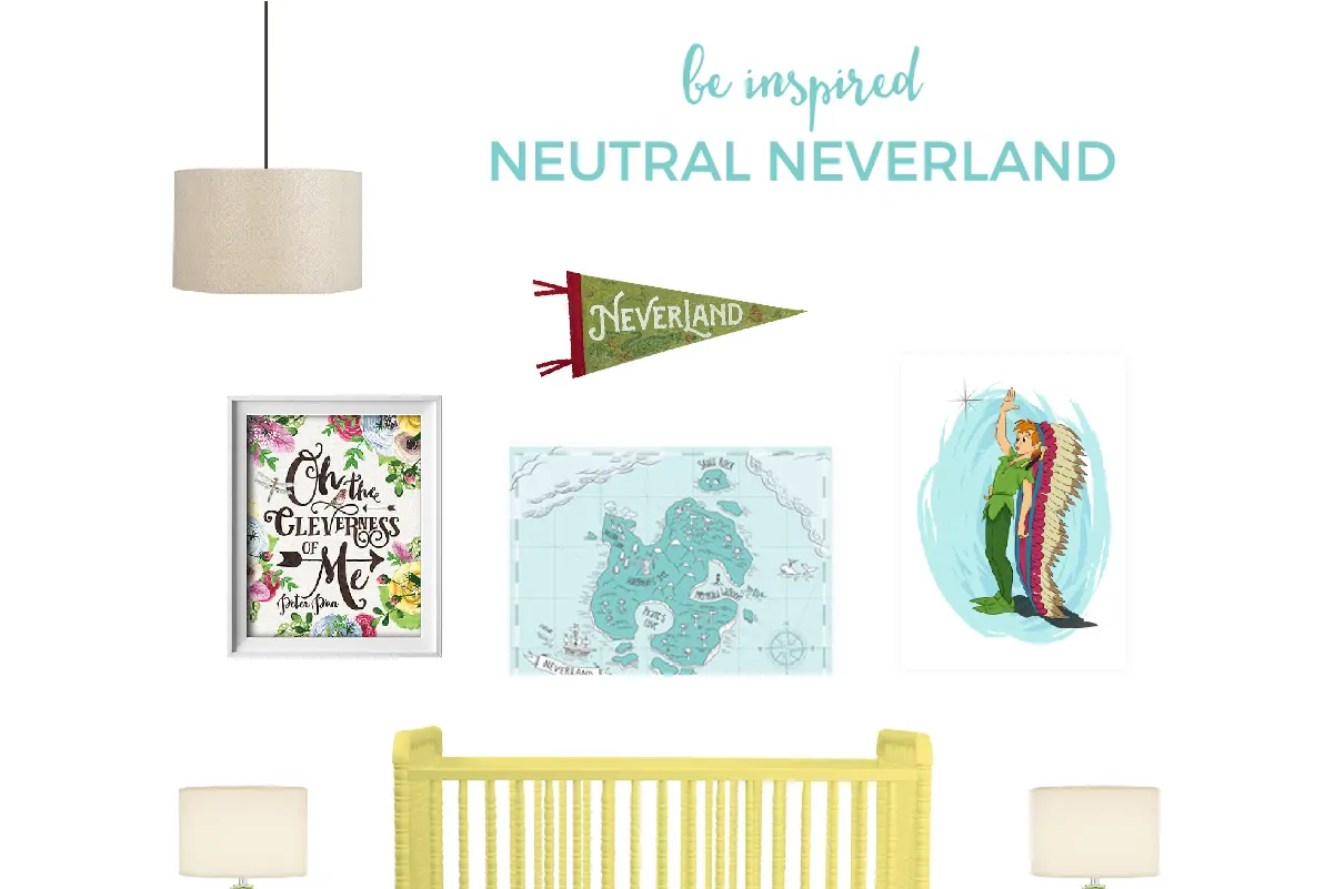 Peter Pan Nursery | This gender neutral Peter Pan themed nursery is bright, cheery with just a touch of nautical elements. Click through to discover all the sources.