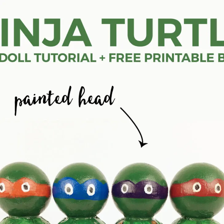 Have you always wanted to make a peg doll for you kiddo, but you thought it would be too hard? Then this tutorial is for you! All you have to do is paint the head because the body is a FREE printable. Click through for all the details.