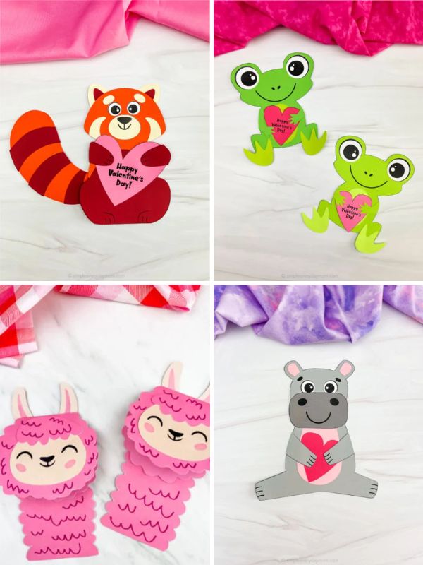 collage of valentine craft ideas