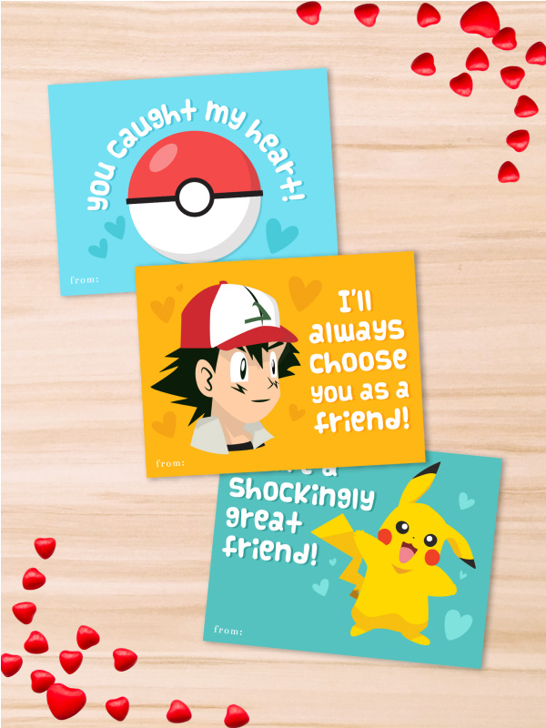 printable Pokemon Valentine cards