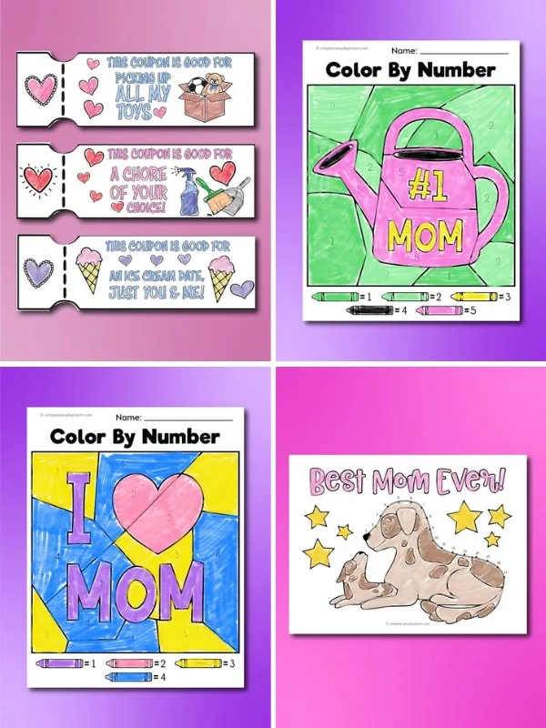 Collage image of Mother's Day Activities