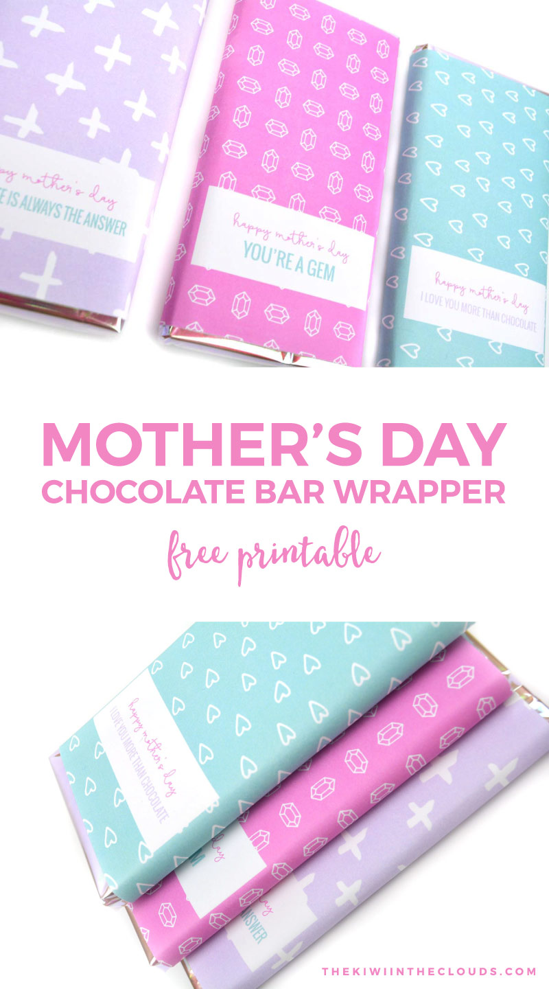 Come give your mom the one thing you know she'll always want: chocolate! And do it in style with these free printable chocolate bar wrappers.