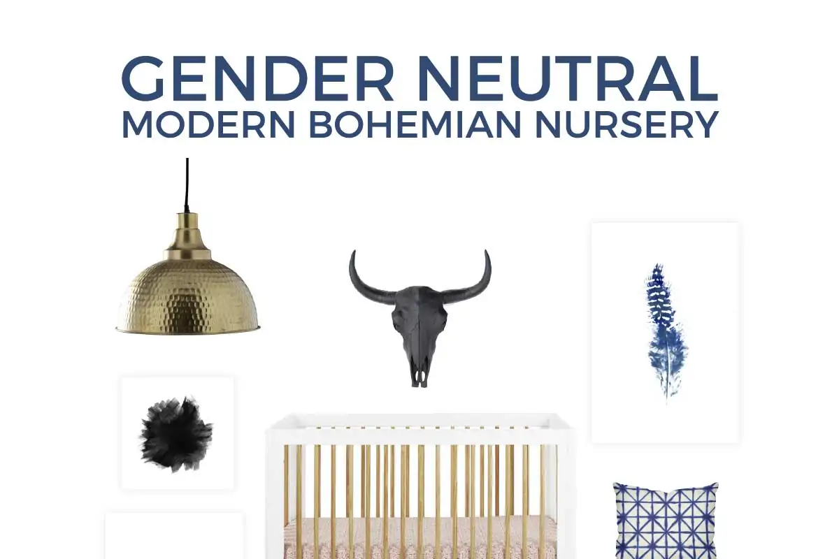 Get that contemporary yet relaxed and calming vibe with this modern bohemian nursery in gender neutral colors. This nursery is sophisticated and chic and will help you create that whole home decor you want with ease.