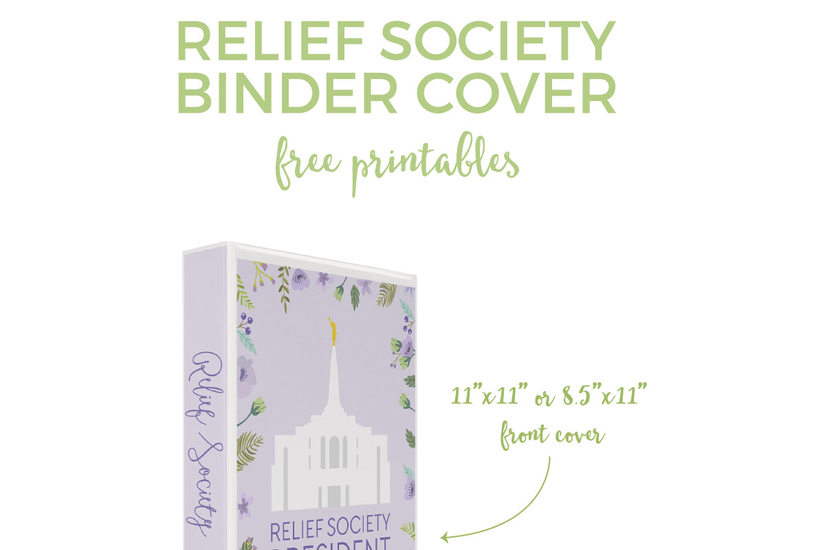 Spruce up those old binders with these Relief Society binder cover free printables. They'll instantly add a modern and feminine touch. Click through to download your instantly!