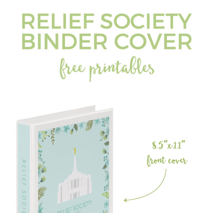 Download these Relief Society free printable binder covers to decorate the binders that you pass around for attendance.