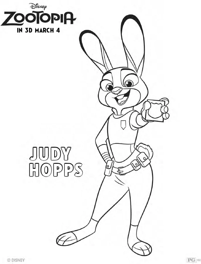Judy Hops coloring page 