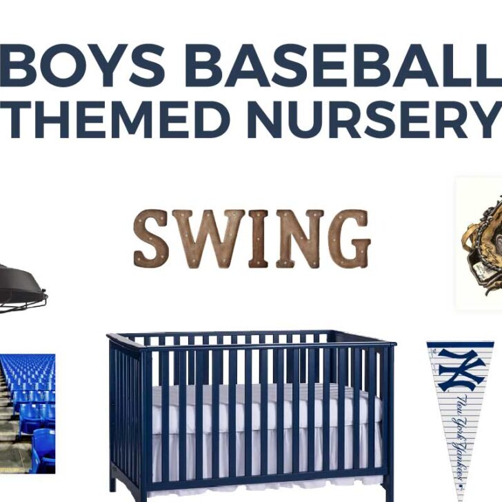 Find all the perfect pieces to furnish this baseball nursery for your little boy! It's perfect for the sports loving dad and mom!