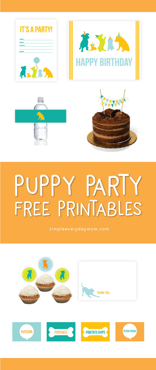 free puppy party printables