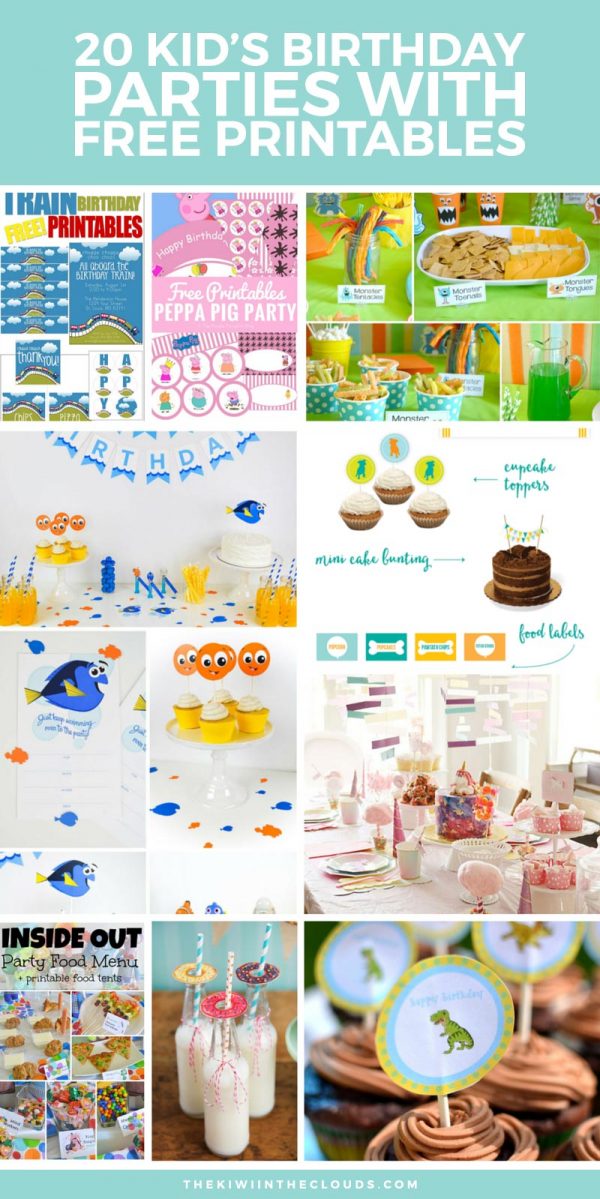 Kids Birthday Party Ideas With FREE Printables