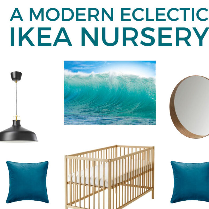 Create a chic, modern and eclectic nursery that any baby would love with items ALL from Ikea! This nursery is calming and filled with wonderful natural accents.