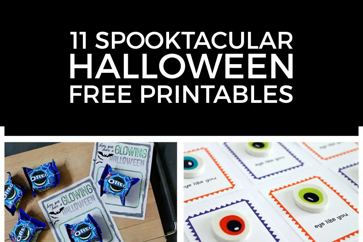 Treat your family to these fun and kid friendly Halloween printables. There's Halloween bingo cards, festive wall art, cute Halloween neighbor gift ideas, treat printables and more!