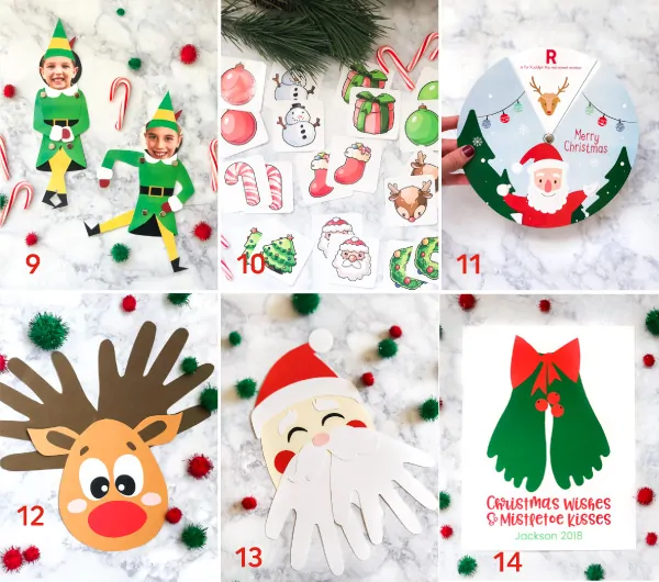 Free Christmas Printables For Kids | Make these fun crafts and have fun playing memory with these free printables for kids. #kids #kidsandparenting #ece #teaching #teacher #kindergarten #elementary
