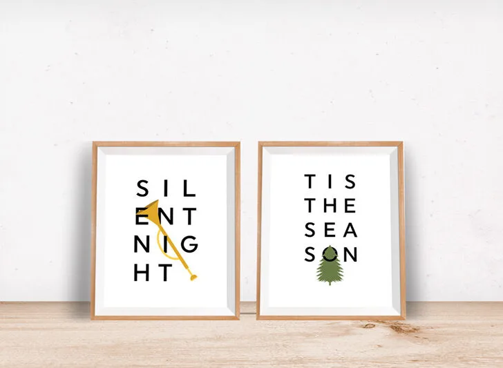 Join the free printable lovin' tribe and get these 2 free Christmas prints to decorate your holiday home in a flash!