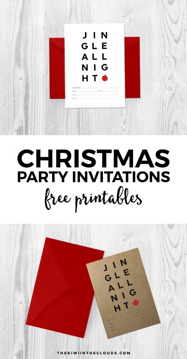 Free Printable Christmas Invitations To Rock Your Holiday Party
