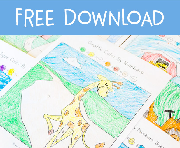 free printable color by number | simple kids activity