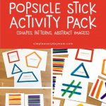 Give your kids a fun, low prep activity with these printable popsicle stick activities. My toddler and 6 year old both had so much fun doing these activities! They're great for busy bags or for classrooms.