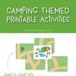 Camping printables for kids | Give yourself some quiet time while your kids strengthen their creativity. They're great for kindergarten , preschool and more.